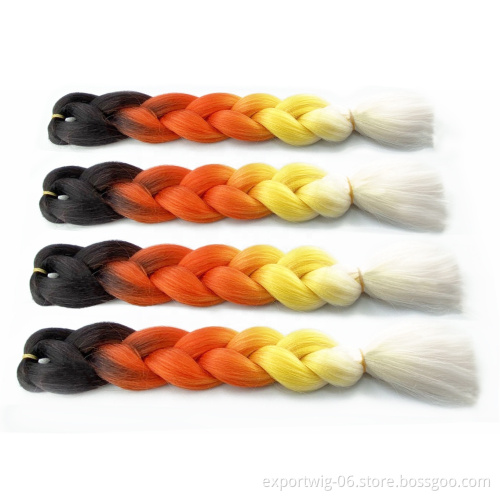 hair extension bulk pre stretched 24inch cheap synthetic Hair Box Braids Jumbo crochet braided expression braiding hair